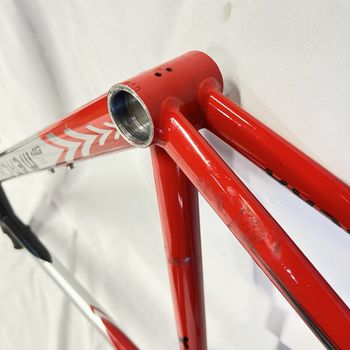 Used Eddy Merckx 25th Anniversary Frameset 60cm Easton EC90 Aero Carbon Fork Seatpost Frameset 2005 Road & Gravel, Red — image 10 of 18