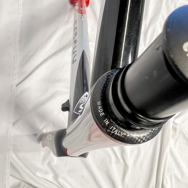 Used Eddy Merckx 25th Anniversary Frameset 60cm Easton EC90 Aero Carbon Fork Seatpost Frameset 2005 Road & Gravel, Red — image 9 of 18