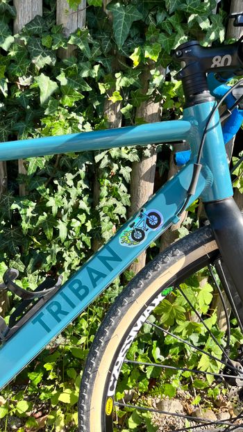 Used TRIBAN Women's Gravel Bike GRVL 120 2022 2022 Road & Gravel, Blue — image 3 of 10