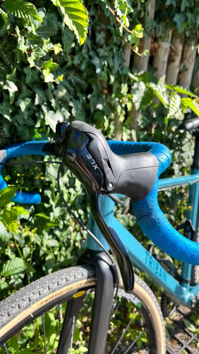 Used TRIBAN Women's Gravel Bike GRVL 120 2022 2022 Road & Gravel, Blue — image 4 of 10
