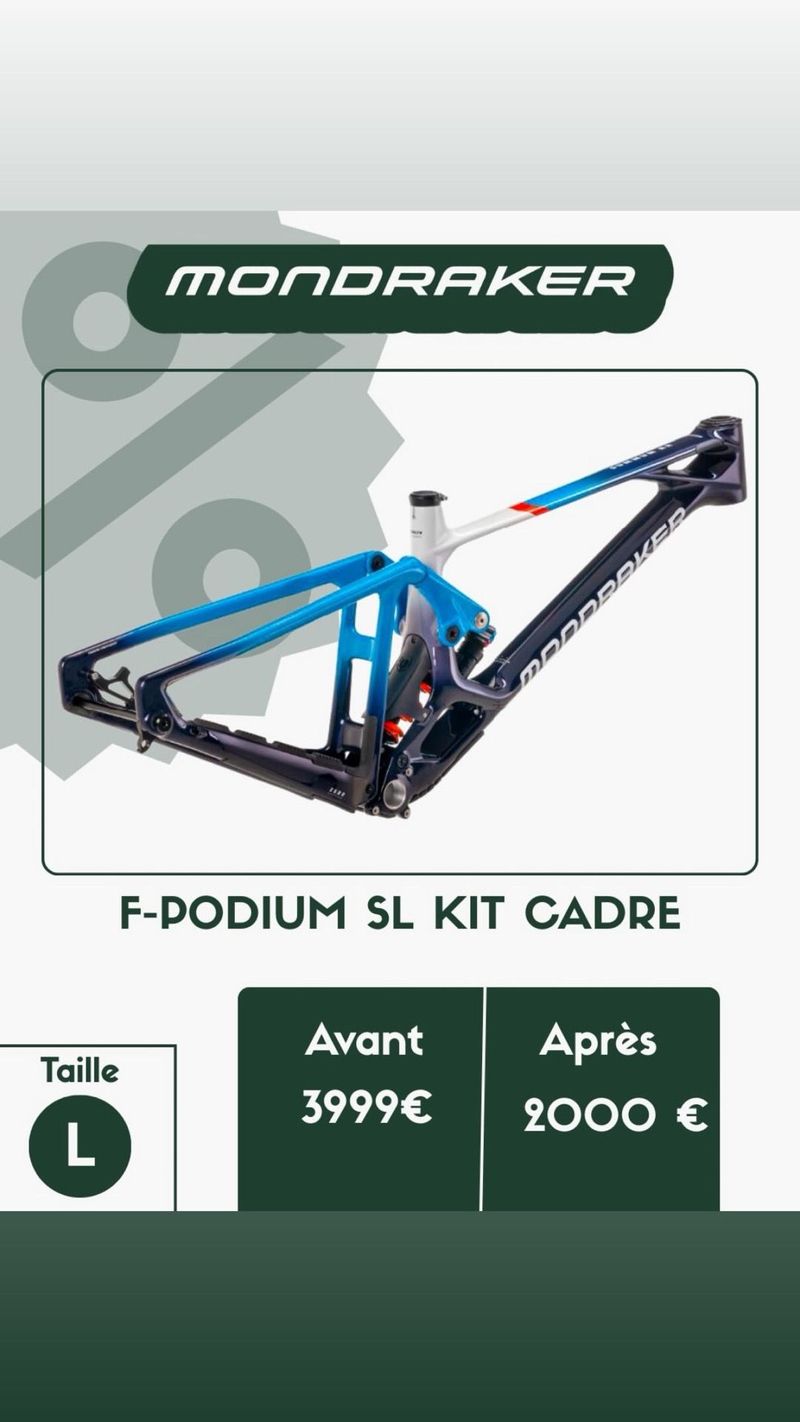 Used Mondraker F-PODIUM RR SL 2024 Frameset 2024 Mountainbike, Blue, 29 — image 3 of 6