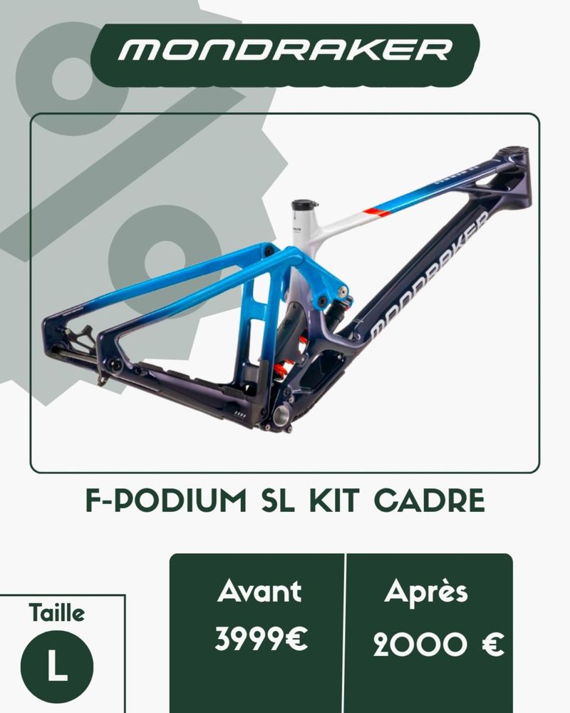 Used Mondraker F-PODIUM RR SL 2024 Frameset 2024 Mountainbike, Blue, 29 — image 1 of 6