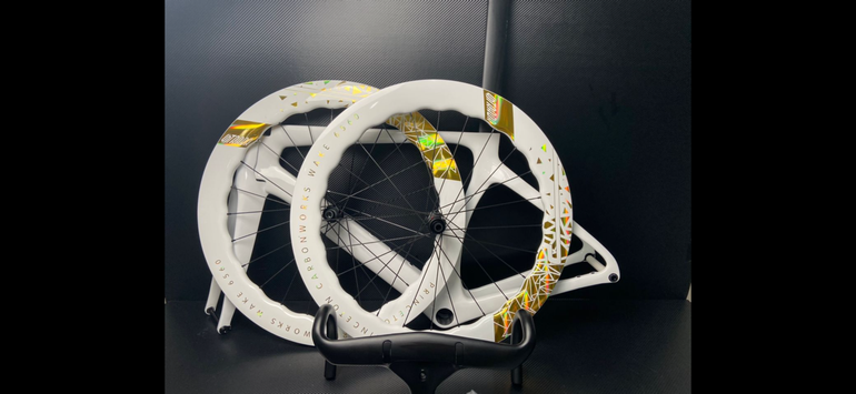 Used Carbon S5 Replica Custom SRAM Red eTap AXS 2023 Road & Gravel, White — image 8 of 8