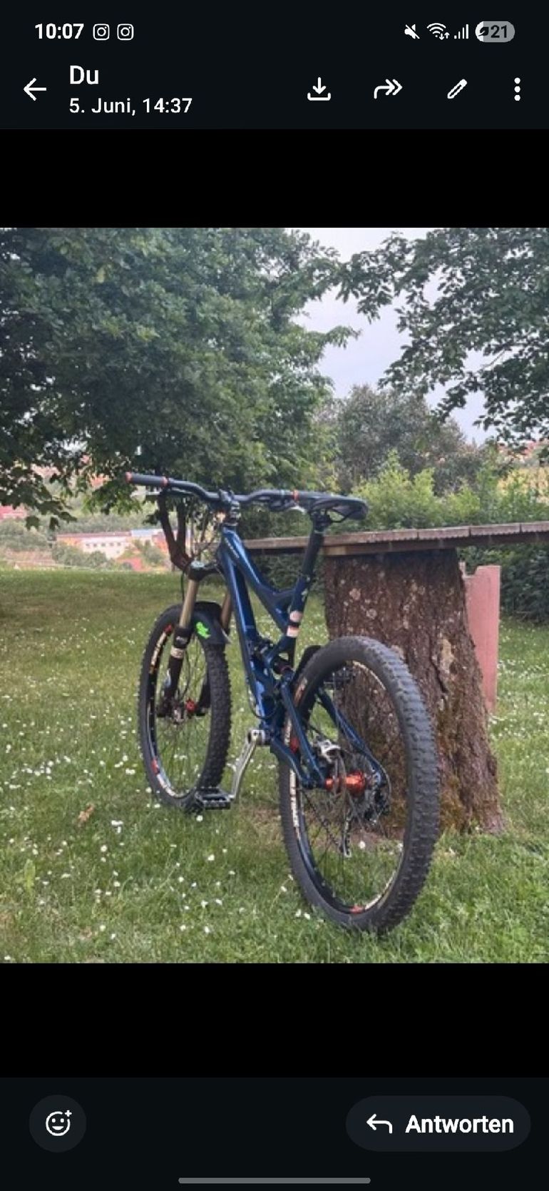 Used Specialized Enduro SL Comp 2008 2008 Mountainbike, Blue, 26 — image 2 of 13