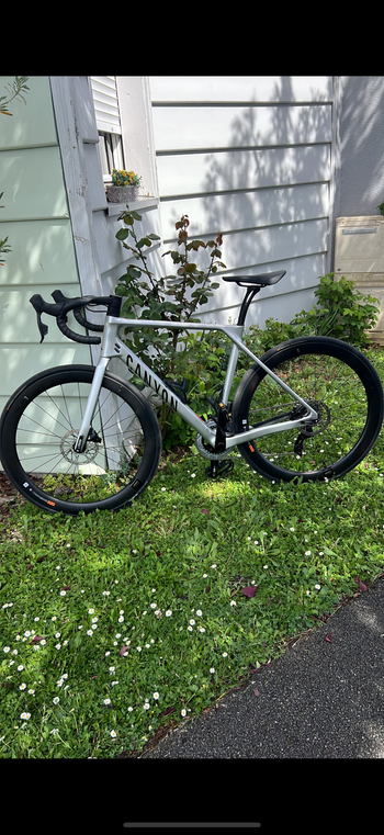 Used Canyon Endurace CF 7 AXS 2024 2024 Road & Gravel, Light Gray — image 2 of 3