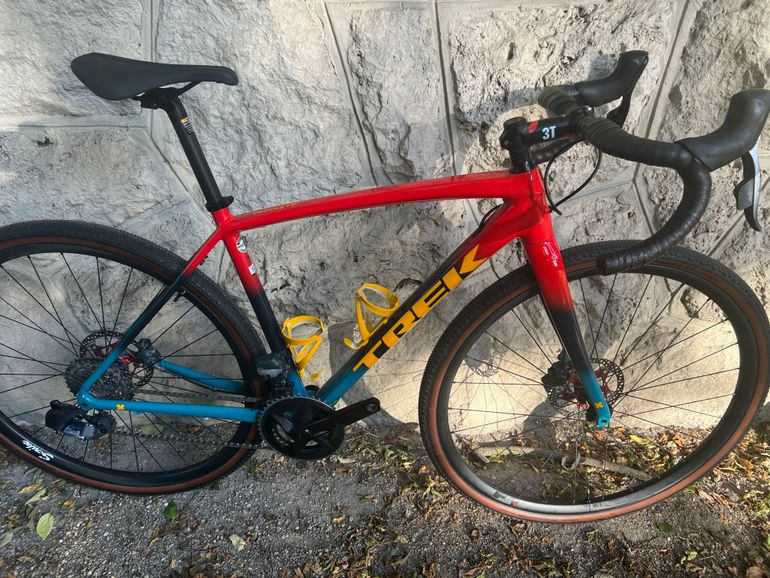 Used Trek Crockett Complete Build Carbon Wheels Electronic Shifting 2023 Road & Gravel, Red — image 2 of 8