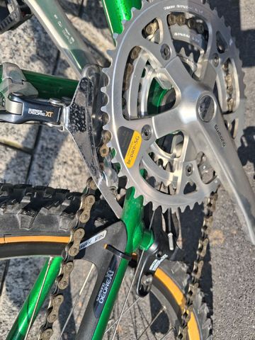 Used No brand Custom Shimano Deore XT 1995 Mountainbike, Green — image 8 of 11