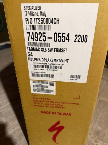 Gebrauchtes Specialized Tarmac Frameset 2025 Road & Gravel, Violett — Bild 3 von 3