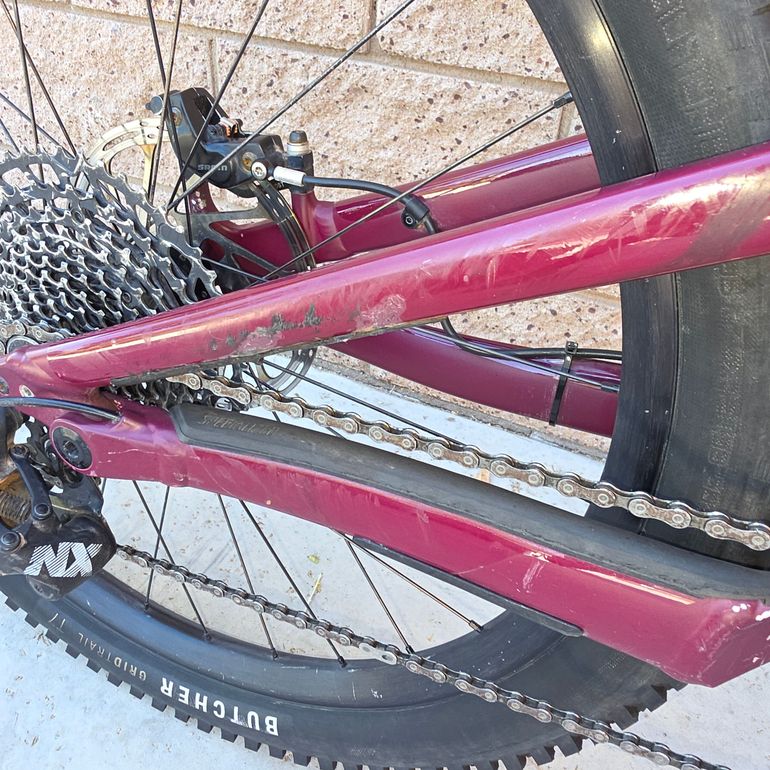 Used Specialized Status 140 2022 2022 Mountainbike, Red, 29, 27.5 — image 10 of 25