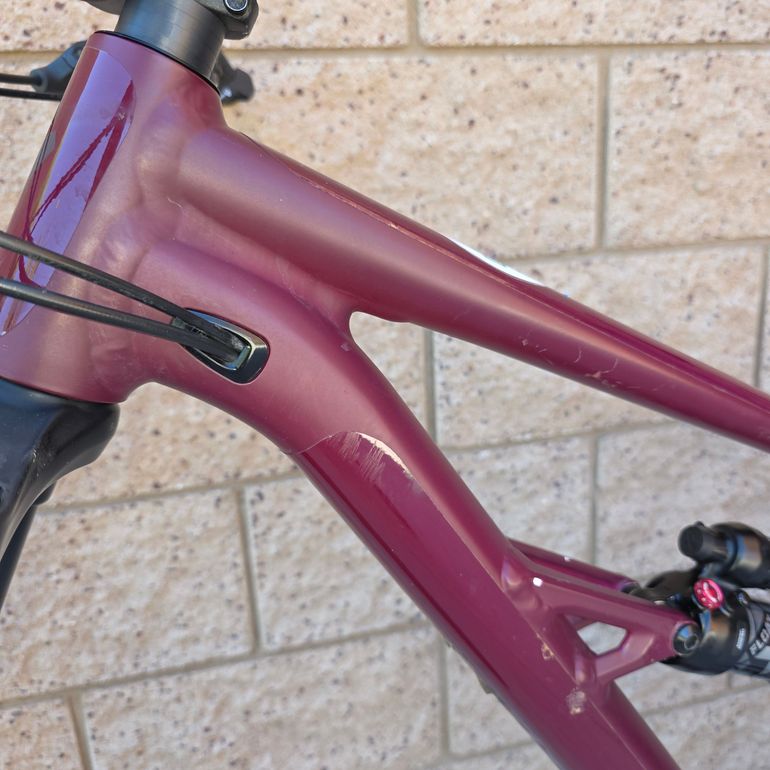 Used Specialized Status 140 2022 2022 Mountainbike, Red, 29, 27.5 — image 17 of 22