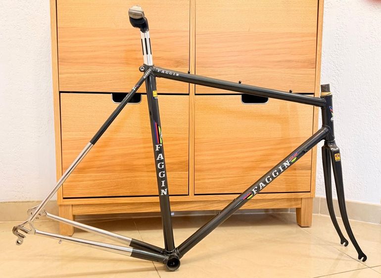 Used Faggin Modèle Acier Des Années 80 Frameset 1980 Road & Gravel, Light Gray — image 1 of 3