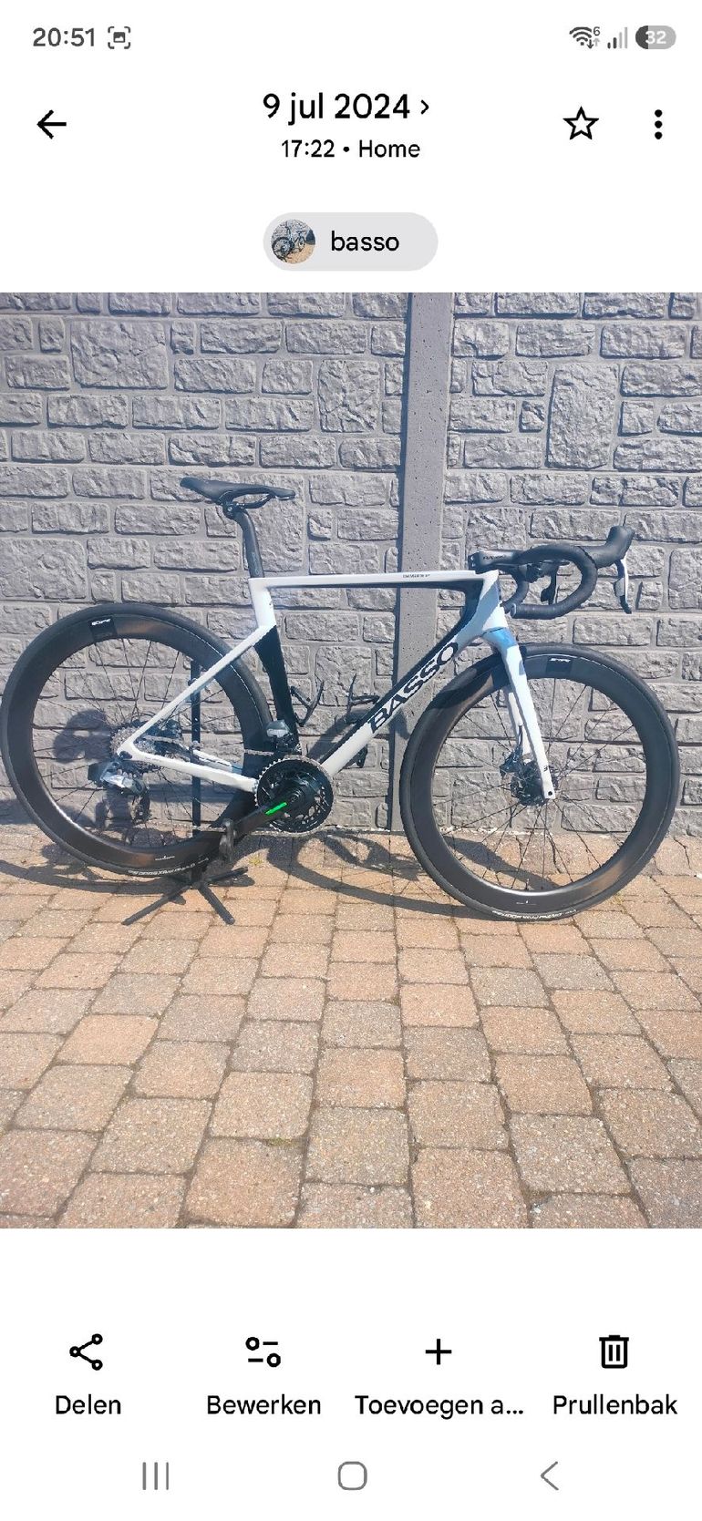 Used Basso diamante sv Custom SRAM Force eTap AXS 2024 Road & Gravel, Black — image 1 of 3