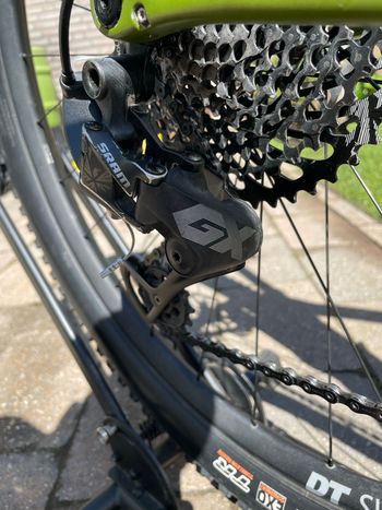 Gebrauchtes Merida big Nine 6000 Custom SRAM GX Eagle 2019 Mountainbike, Grün — Bild 7 von 9