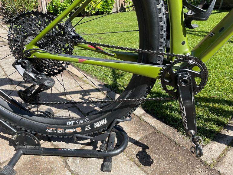 Gebrauchtes Merida big Nine 6000 Custom SRAM GX Eagle 2019 Mountainbike, Grün — Bild 4 von 9