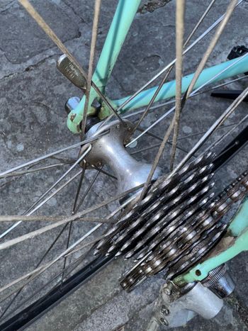 Used Bianchi reparto corse eroica Custom Campagnolo Veloce 1990 Road & Gravel, Green — image 14 of 24