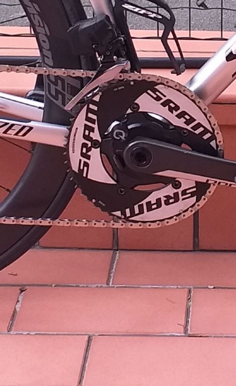 Used Specialized Tarmac SRAM Red eTap 2022 Road & Gravel, Light Gray — image 4 of 5