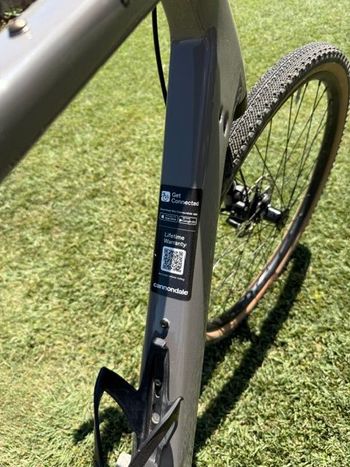 Used Cannondale Topstone Carbon Lefty 3 2021 2021 Road & Gravel, Light Gray — image 7 of 8