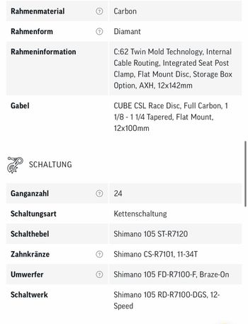 Brugt Cube Attain C:62 Race 2026 Road & Gravel — billede 6 af 8