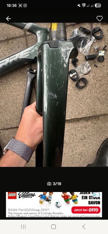 Used Lapierre Aircode DRS 5.0 Di2 2024 Frameset 2024 Road & Gravel, Green — image 5 of 12