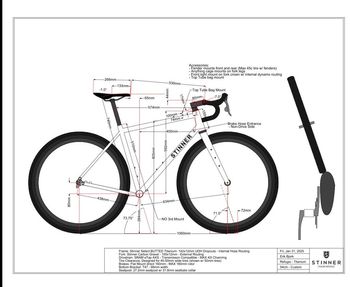 Used Stinner Refugio Custom Butted Frameset 2025 Road & Gravel, Light Gray — image 3 of 15