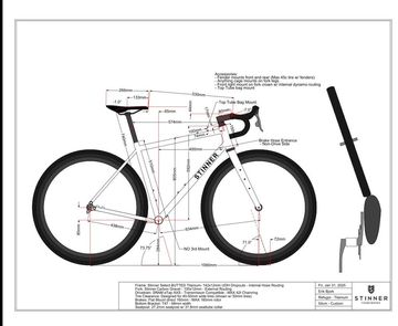 Used Stinner Refugio Custom Butted Frameset 2025 Road & Gravel, Light Gray — image 3 of 15