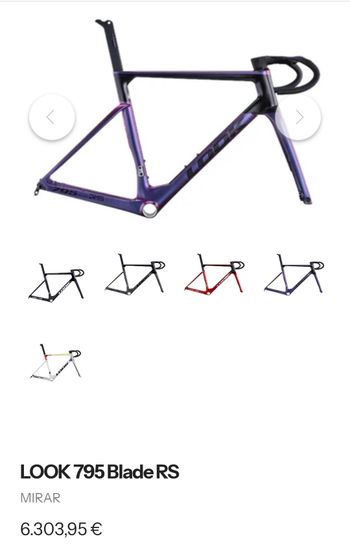 Tweedehands LOOK 795 BLADE RS MODELO EQUIPO PROFESIONAL COFIDIS TOPE GAMA ZIPP Custom Shimano Ultegra Di2 2025 Road & Gravel — afbeelding 25 van 26