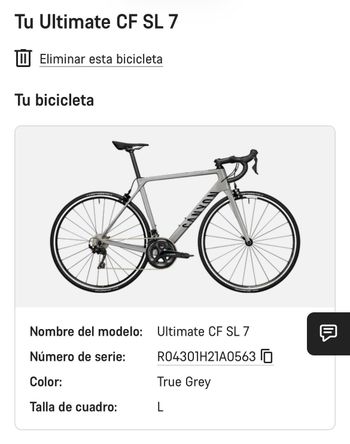 Used Canyon Ultimate CF SL 7 2021 2021 Road & Gravel, Light Gray — image 8 of 13
