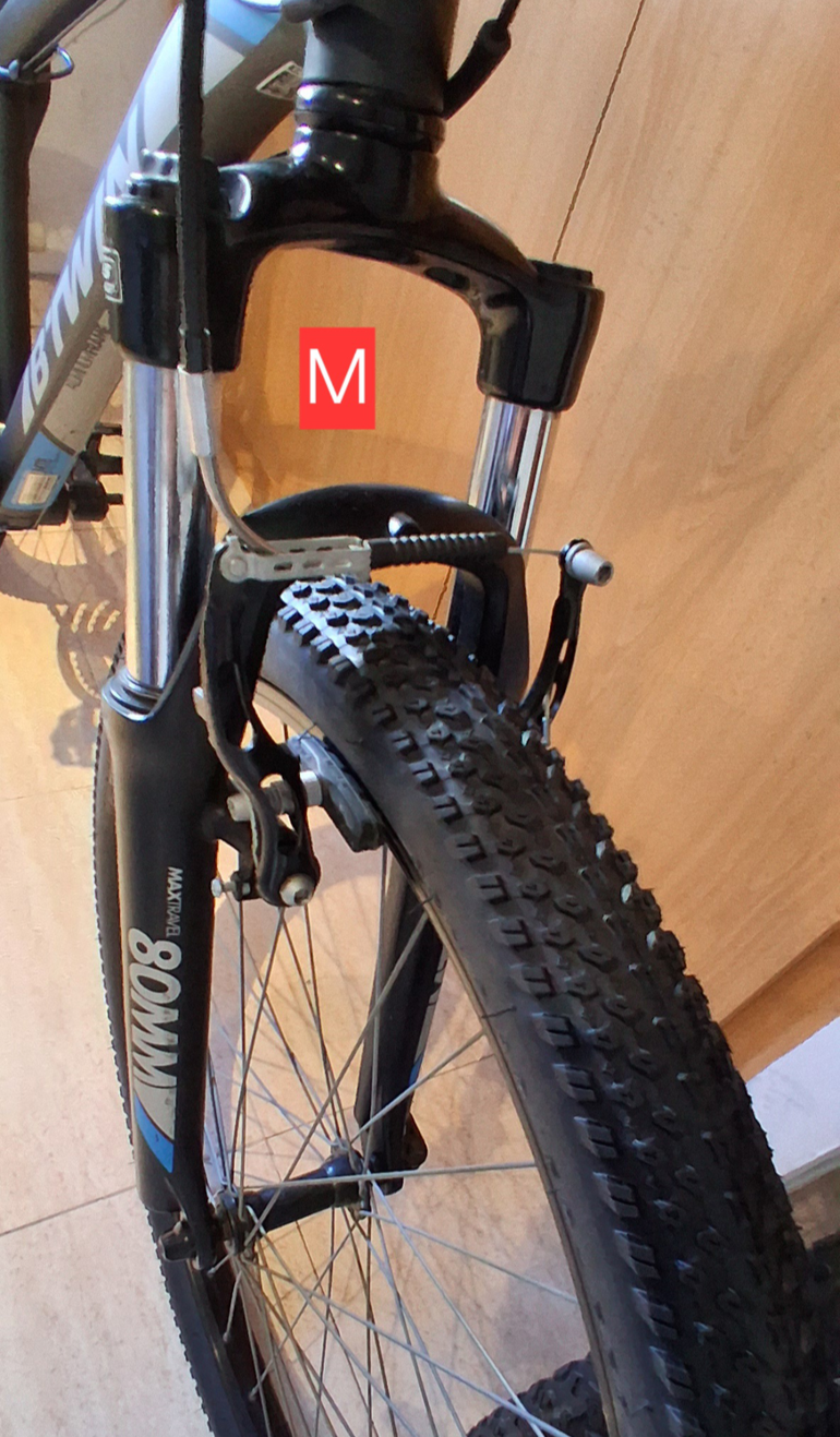 Gebrauchtes B Twin Rockrider Shimano Tourney 2020 Mountainbike, Hellgrau — Bild 4 von 10