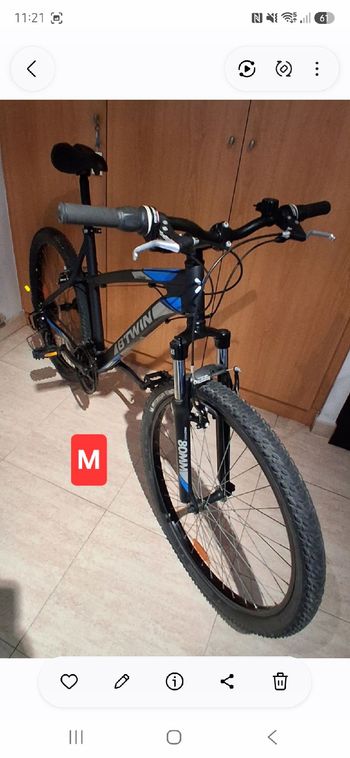 Used B Twin Rockrider Shimano Tourney 2020 Mountainbike, Light Gray — image 4 of 9