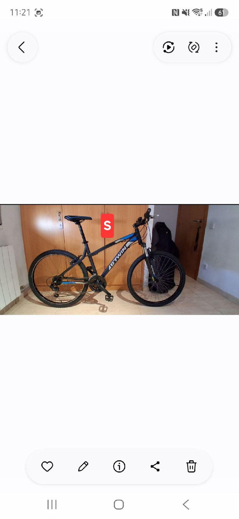 Used B Twin Rockrider Shimano Tourney 2020 Mountainbike, Light Gray — image 6 of 9