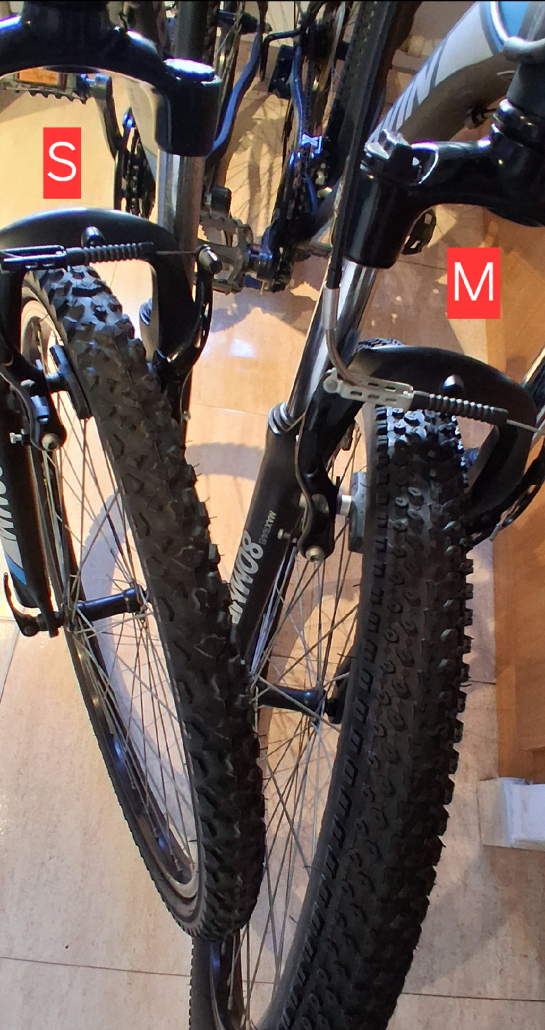 Gebrauchtes B Twin Rockrider Shimano Tourney 2020 Mountainbike, Hellgrau — Bild 9 von 10