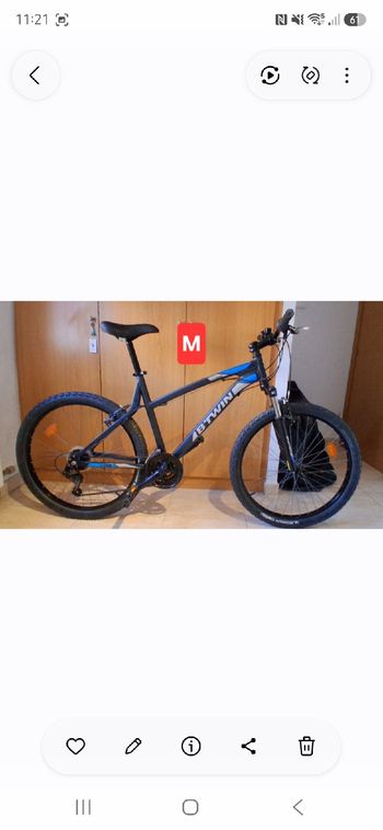 Used B Twin Rockrider Shimano Tourney 2020 Mountainbike, Light Gray — image 3 of 9
