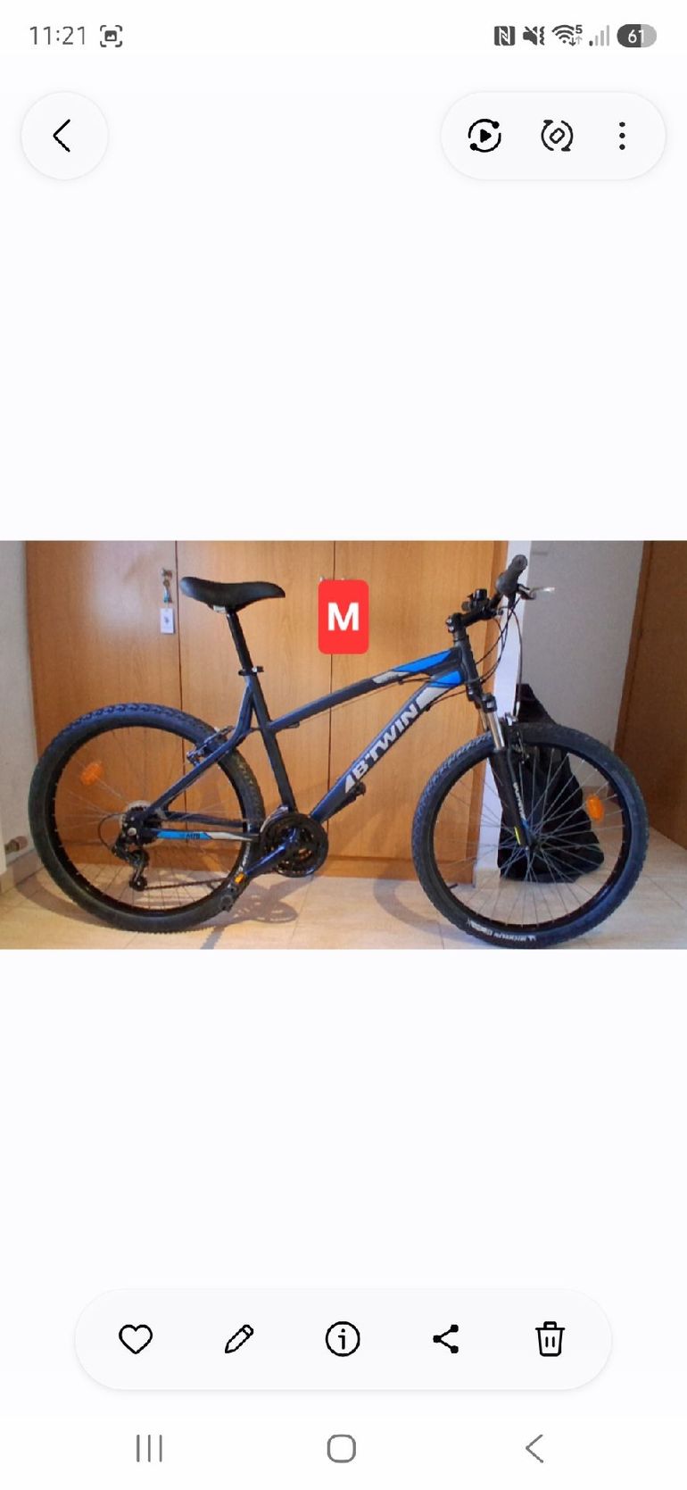 Used B Twin Rockrider Shimano Tourney 2020 Mountainbike, Light Gray — image 3 of 9