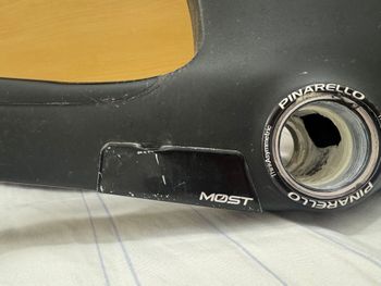 Used Pinarello Dogma F Frameset + Most Talon Ultra Handlebar Frameset 2022 Road & Gravel, Black — image 6 of 6