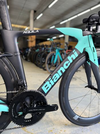 Used Bianchi Aquila CV Dura Ace Di2 Carbon 2024 Road & Gravel, Blue — image 6 of 16