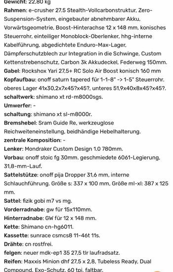 Gebrauchtes Mondraker e-Crusher Carbon R+ 2018 2018 Mountainbike, Hellgrau, 27.5 — Bild 17 von 18