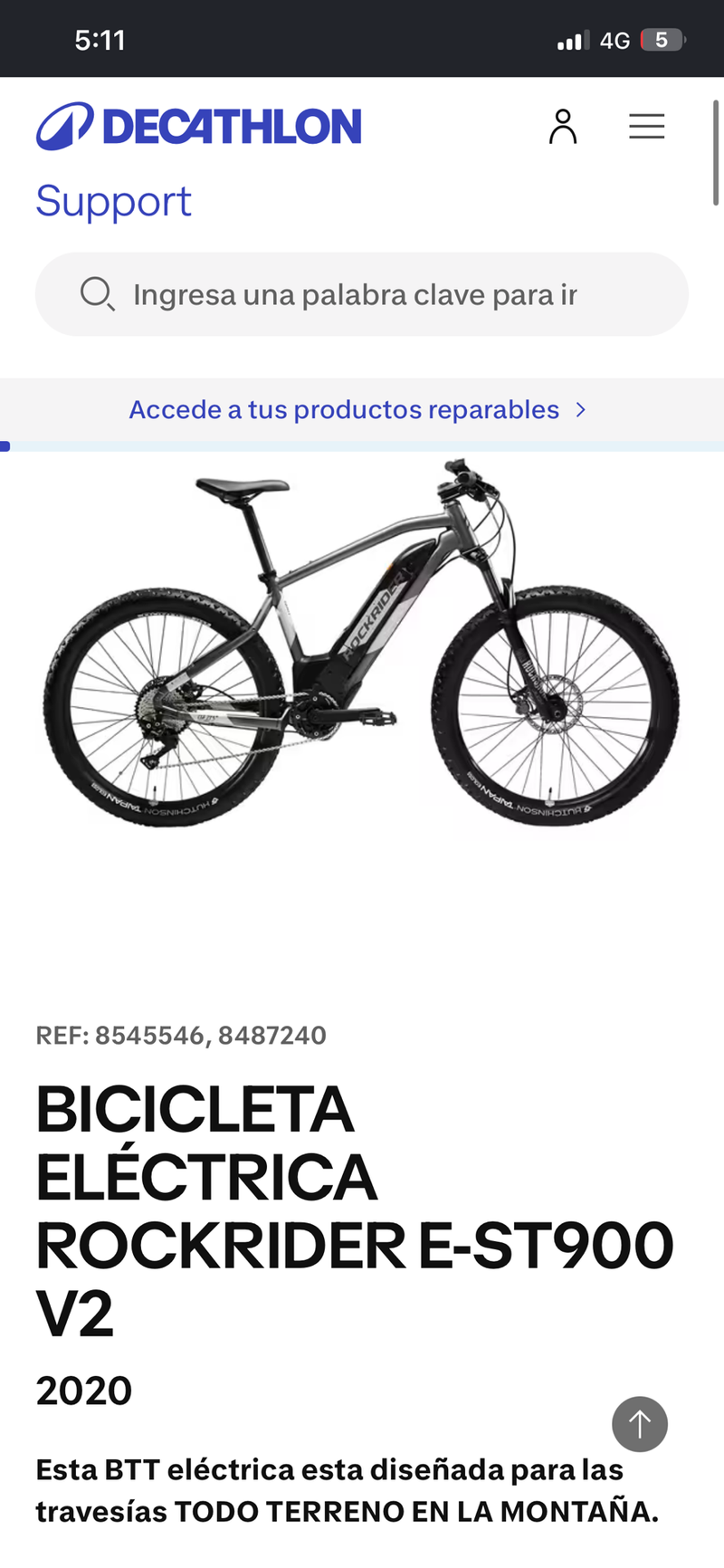Tweedehands ROCKRIDER E-ST900 Electric Mountain Shimano Deore XT 2020 Mountainbike — afbeelding 6 van 6