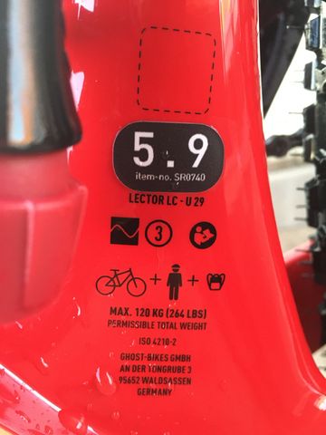 Used Ghost Lector 3.9 LC U 2019 2019 Mountainbike, Red, 29 — image 7 of 7