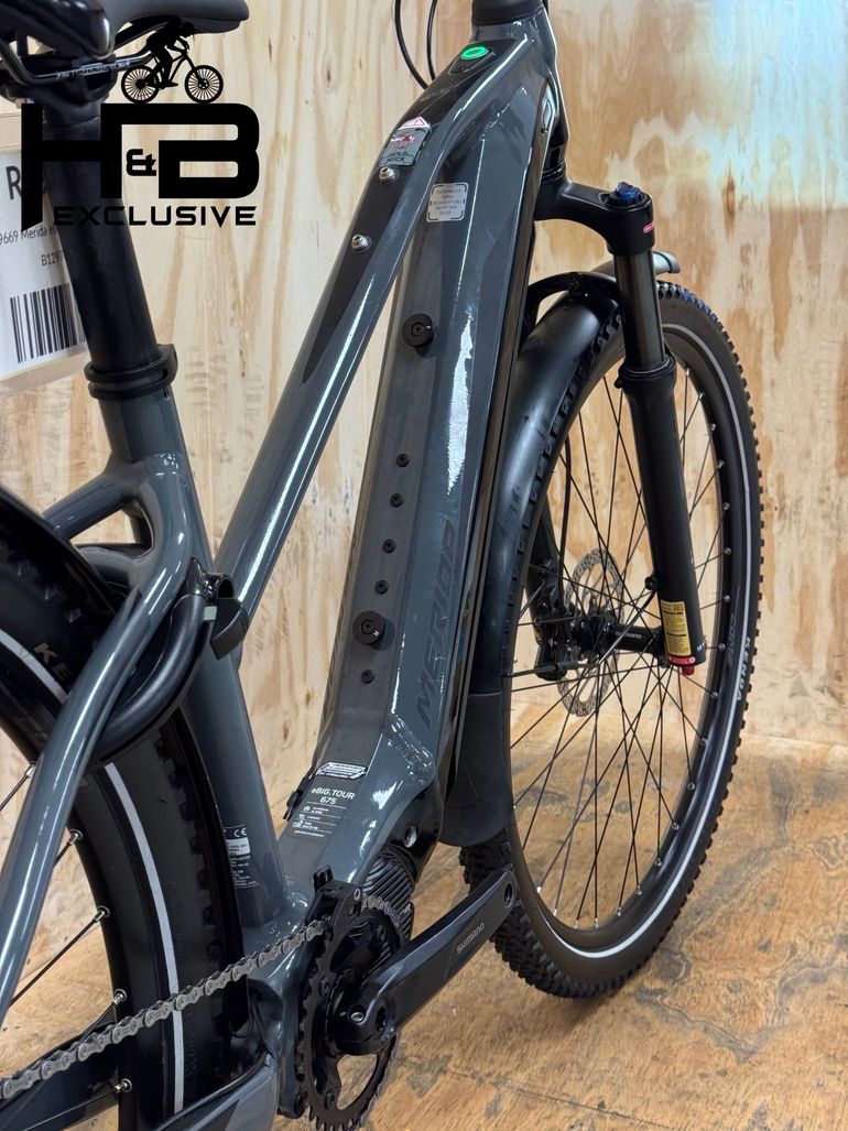 Merida EBig.Tour 675 EQ Shimano Deore 2022 Urban de segunda mano, Gris claro — imagen 10 de 13