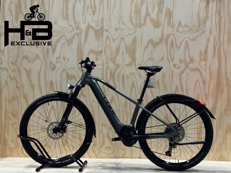 CUBE Reaction Hybrid Pro 500 Allroad Shimano Deore 2023 Mountainbike de segunda mano, Gris claro — imagen 2 de 15