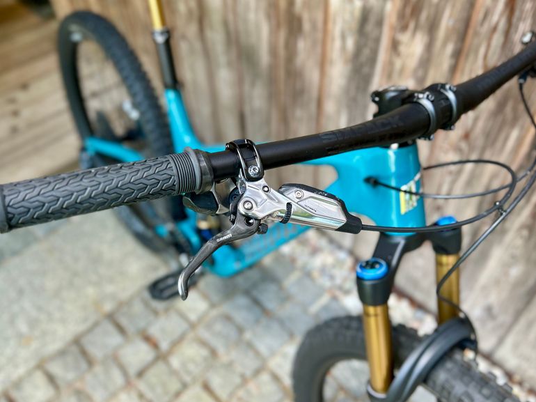 Propain Hugene CF 29" Highend 2023 2023 Mountainbike de segunda mano, Azul — imagen 12 de 13