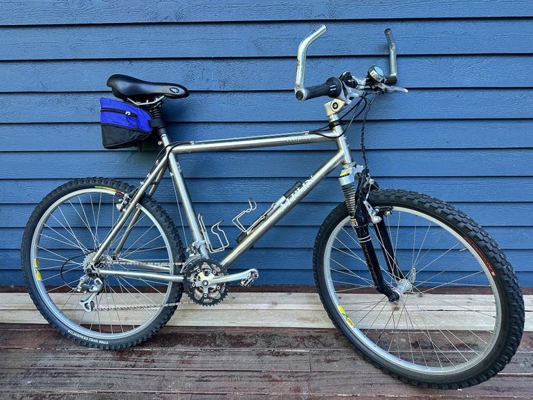 Used Merlin Custom Built Titanium Merlin Framed Mountain Bike 2000 Mountainbike, Light Gray — image 1 of 5