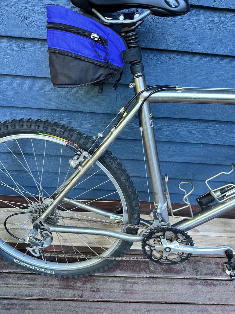 Used Merlin Custom Built Titanium Merlin Framed Mountain Bike 2000 Mountainbike, Light Gray — image 4 of 5