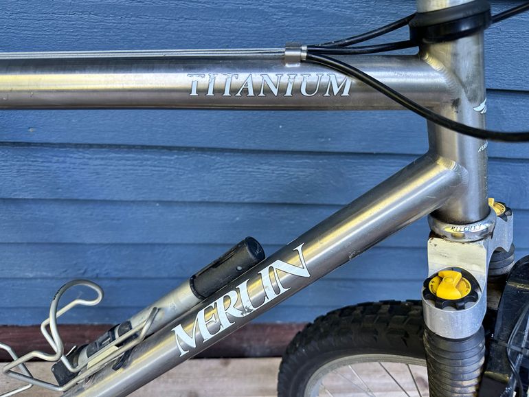 Used Merlin Custom Built Titanium Merlin Framed Mountain Bike 2000 Mountainbike, Light Gray — image 2 of 5