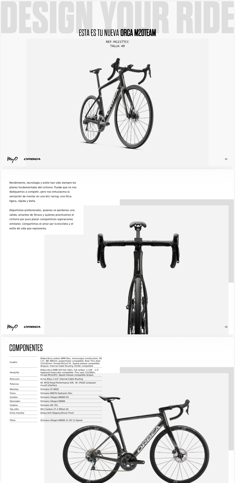 Used Orbea Orca M20 Team Con Ruedas De Carbono 2023 Road & Gravel, Black — image 2 of 5