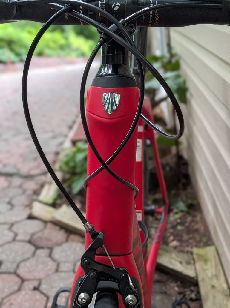 Used Trek Domane SL 6 Pro 2017 2017 Road & Gravel, Red — image 6 of 7