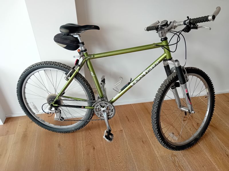 Used Gary Fischer Aquila, Chromoly Frame, 1998, Groep Shimano 85, Remme Dia Compe DP7, Rockshok XC Jett 1998 MTB