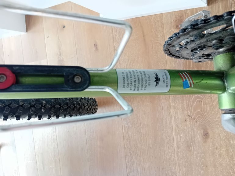 Gebrauchtes Gary Fischer Aquila, Chromoly Frame, 1998, Groep Shimano 85, Remme Dia Compe DP7, Rockshok XC Jett 1998 Mountainbike, Grün — Bild 11 von 17