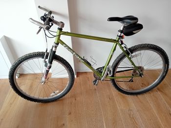 Gebrauchtes Gary Fischer Aquila, Chromoly Frame, 1998, Groep Shimano 85, Remme Dia Compe DP7, Rockshok XC Jett 1998 Mountainbike, Grün — Bild 2 von 17