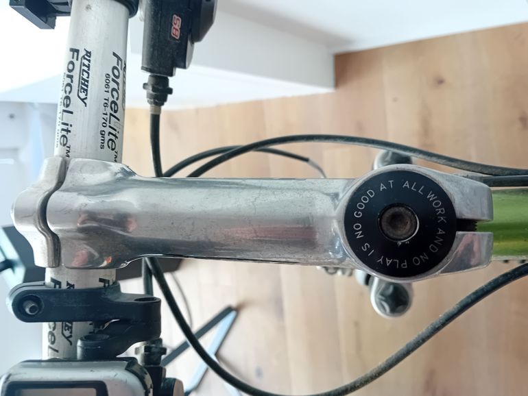 Gebrauchtes Gary Fischer Aquila, Chromoly Frame, 1998, Groep Shimano 85, Remme Dia Compe DP7, Rockshok XC Jett 1998 Mountainbike, Grün — Bild 12 von 17